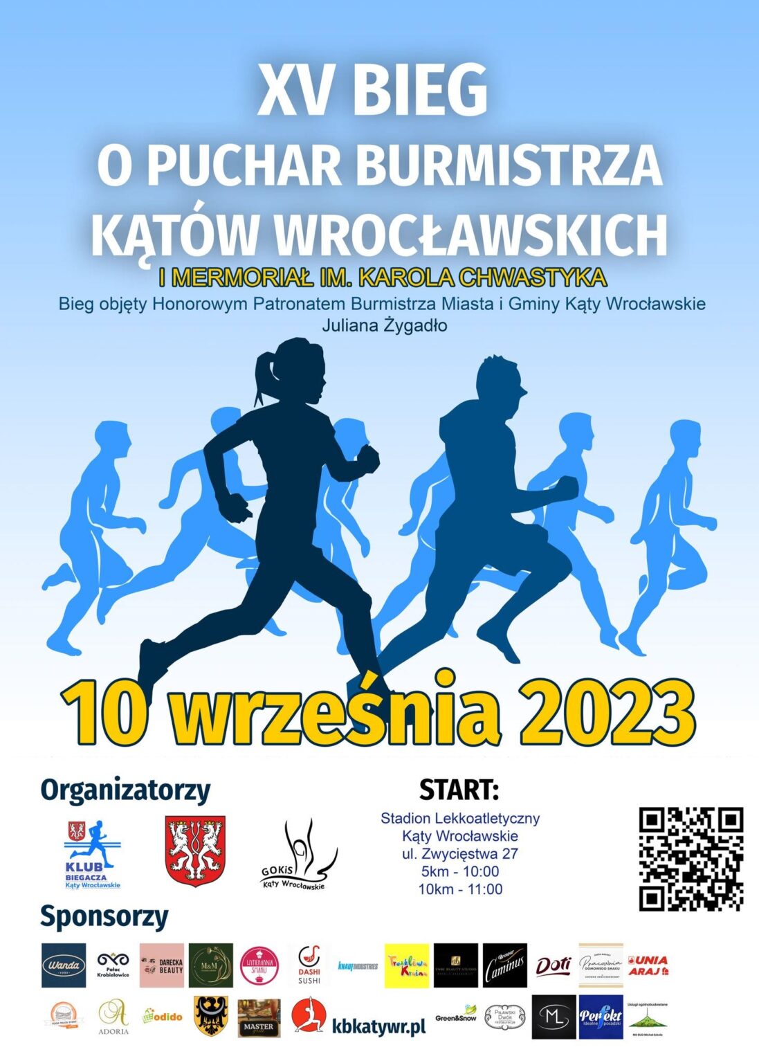 XV Bieg o Puchar Burmistrza Kątów Wrocławskich I Memoriał im. Karola Chwastyka