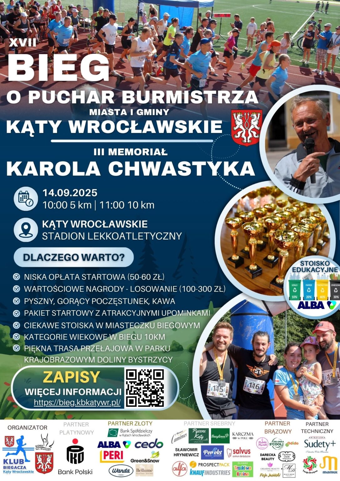 XVII Bieg o Puchar Burmistrza Miasta i Gminy Kąty Wrocławskie / III Memoriał Karola Chwastyka