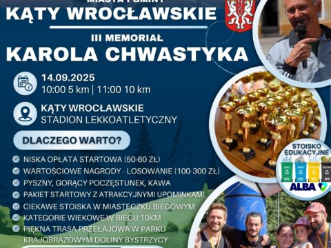 XVII Bieg o Puchar Burmistrza Miasta i Gminy Kąty Wrocławskie / III Memoriał Karola Chwastyka