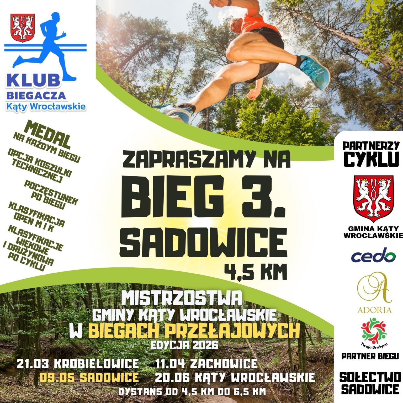 Mistrzostwa Gminy Kąty Wrocławskie w Biegach Przełajowych. Bieg 3. Sadowice