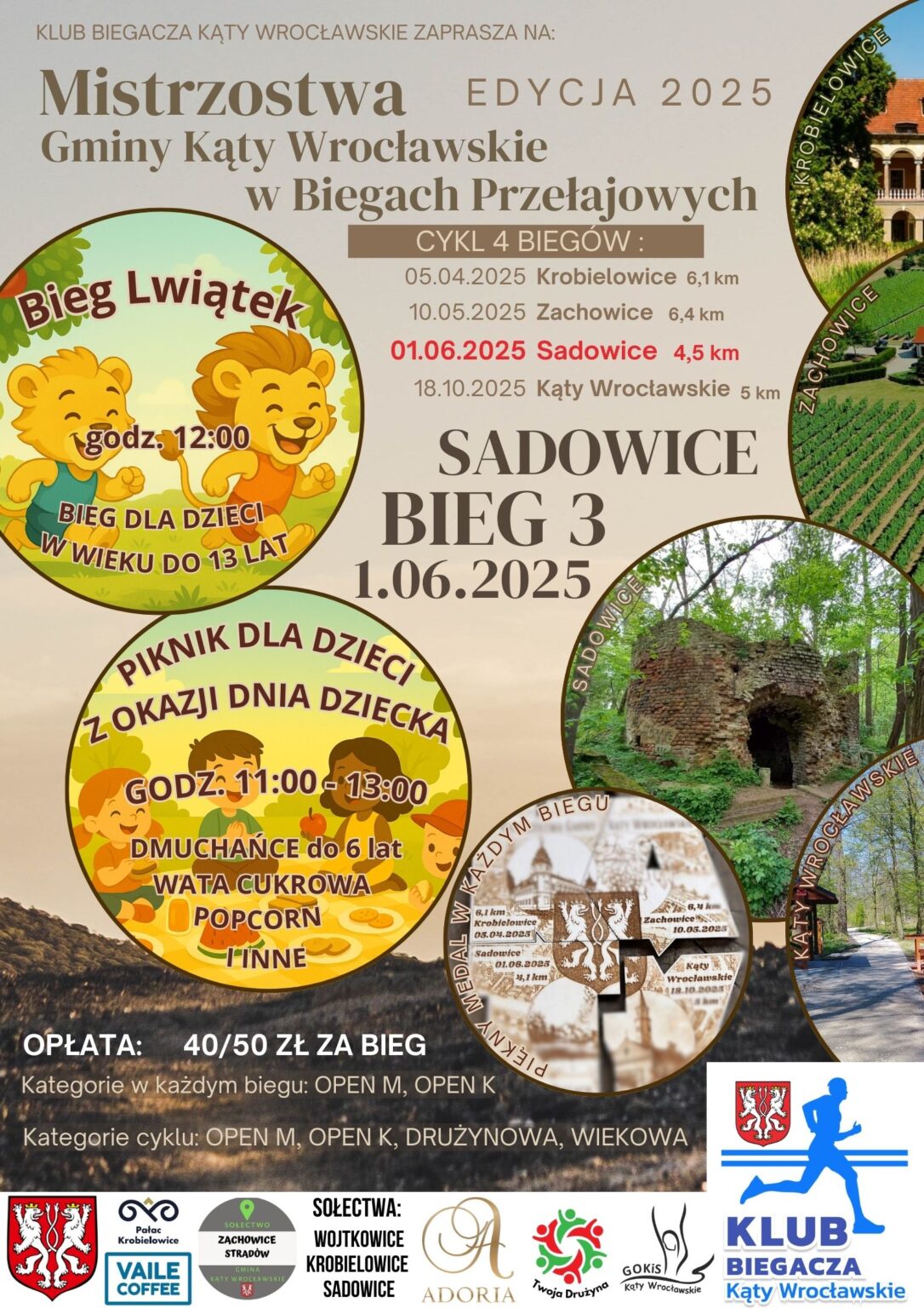 Mistrzostwa Gminy Kąty Wrocławskiew Biegach Przełajowych. Bieg 3 Sadowice